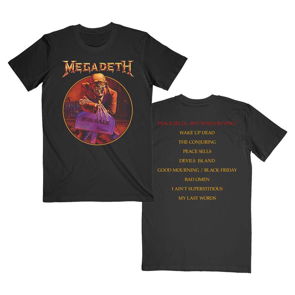 Megadeth GMS - Peace Sells Tracklist Tee