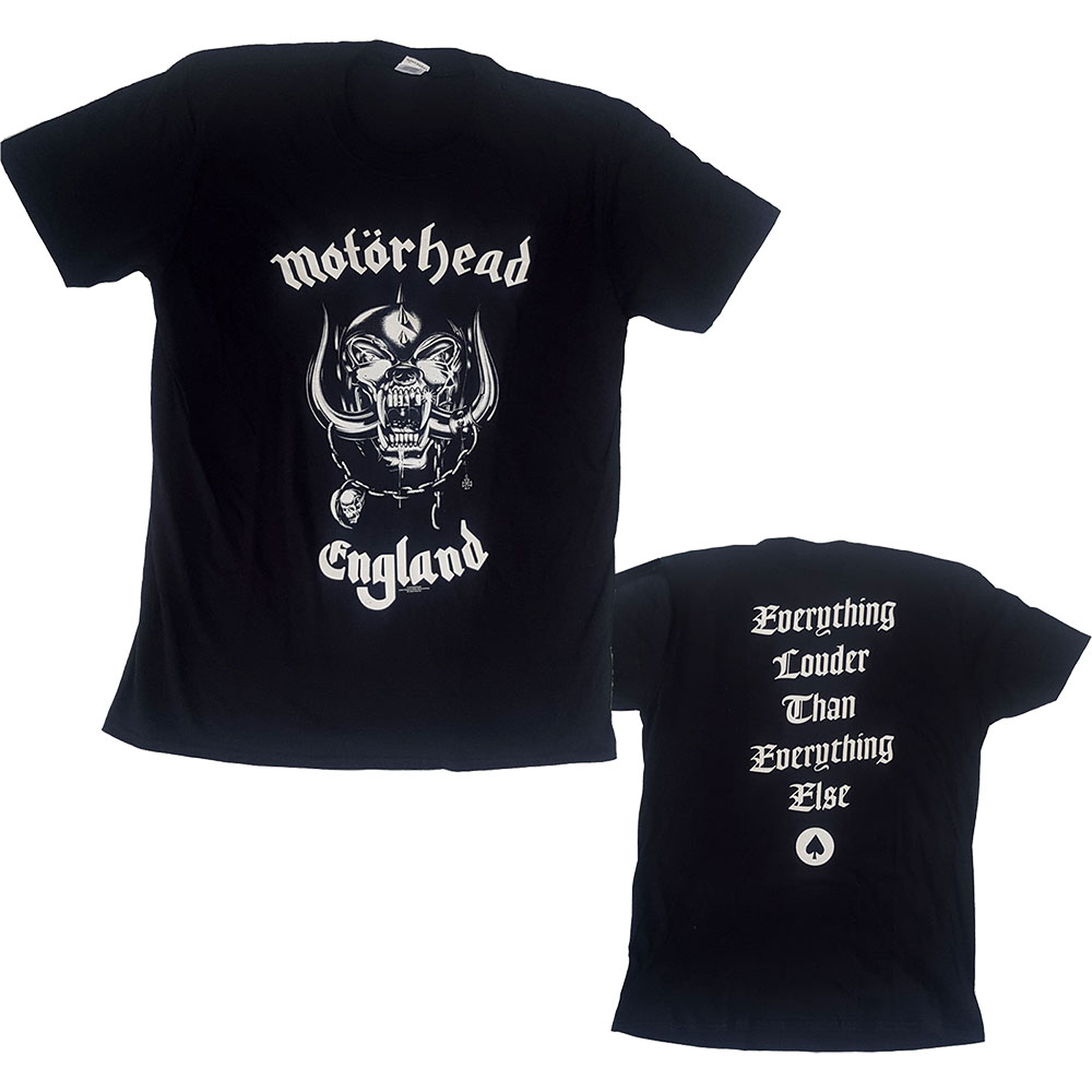 Men's Black Screened MOTORHEAD T-Shirt Speed Metal Thrash Punk Sabbath Lemmy 2 