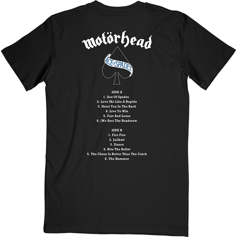 Motorhead - Ace of Spades Track list (Back Print)