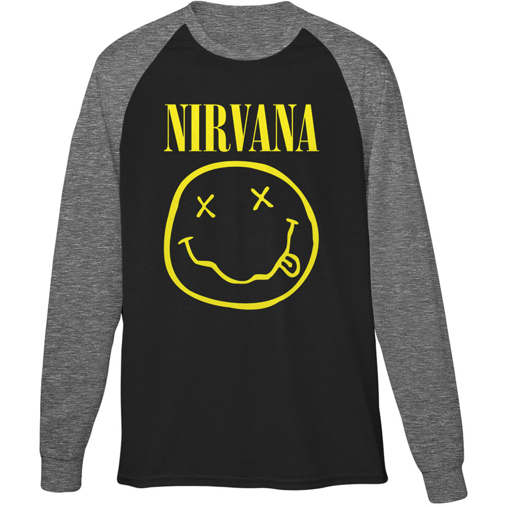 NIRVANA Raglan T-shirt Kurt Cobain 3/4sleeve Baseball Tee 6M,12M,18M,24M New