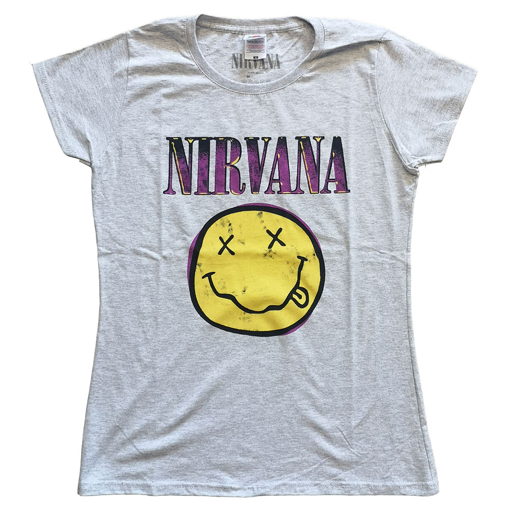 Nirvana - Xerox Smiley Pink (White)