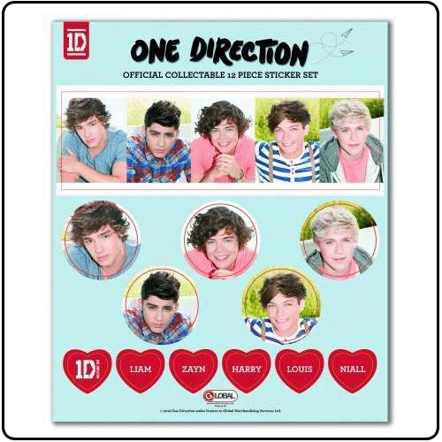 One Direction - One Direction Sticker Set 5 Head Shots