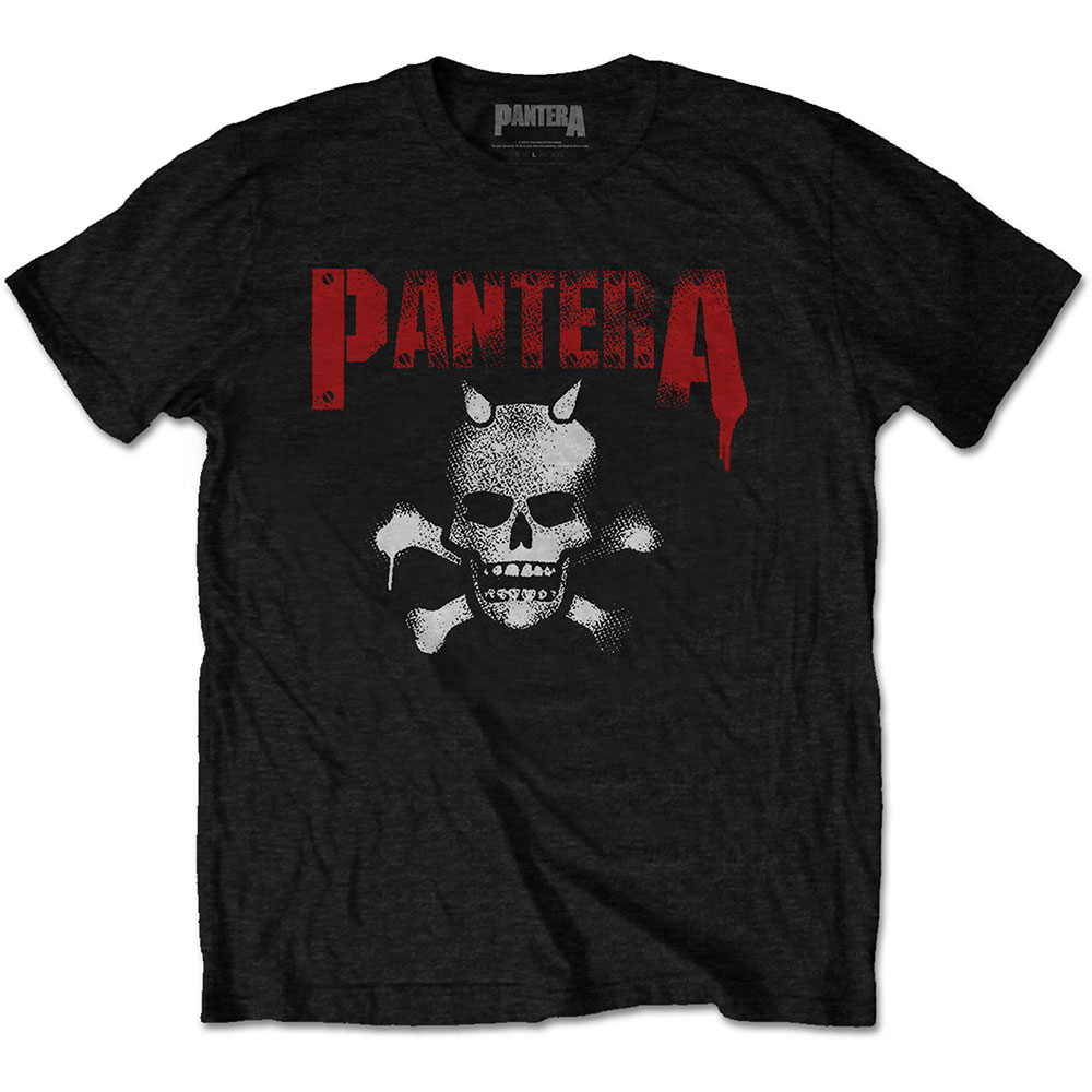 Pantera - Horned Skull Stencil (Back Print)