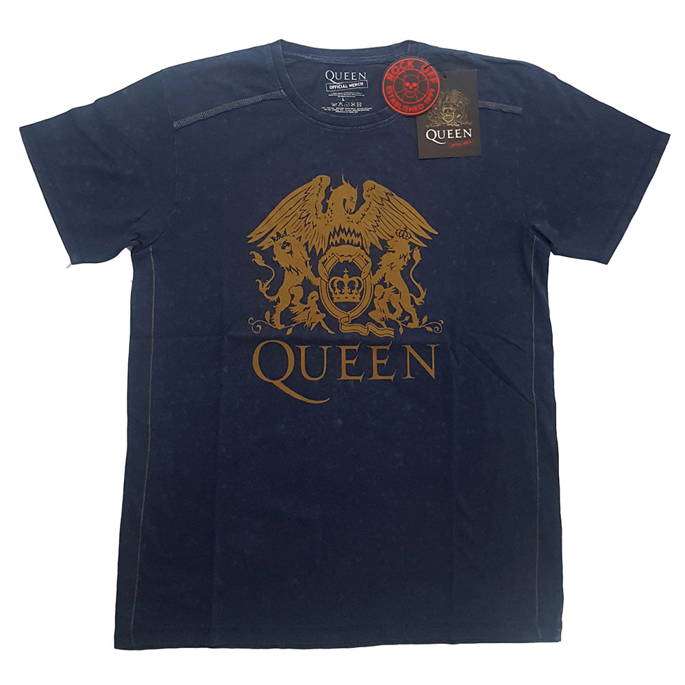 Queen - Classic Logo (Snow Wash) Blue