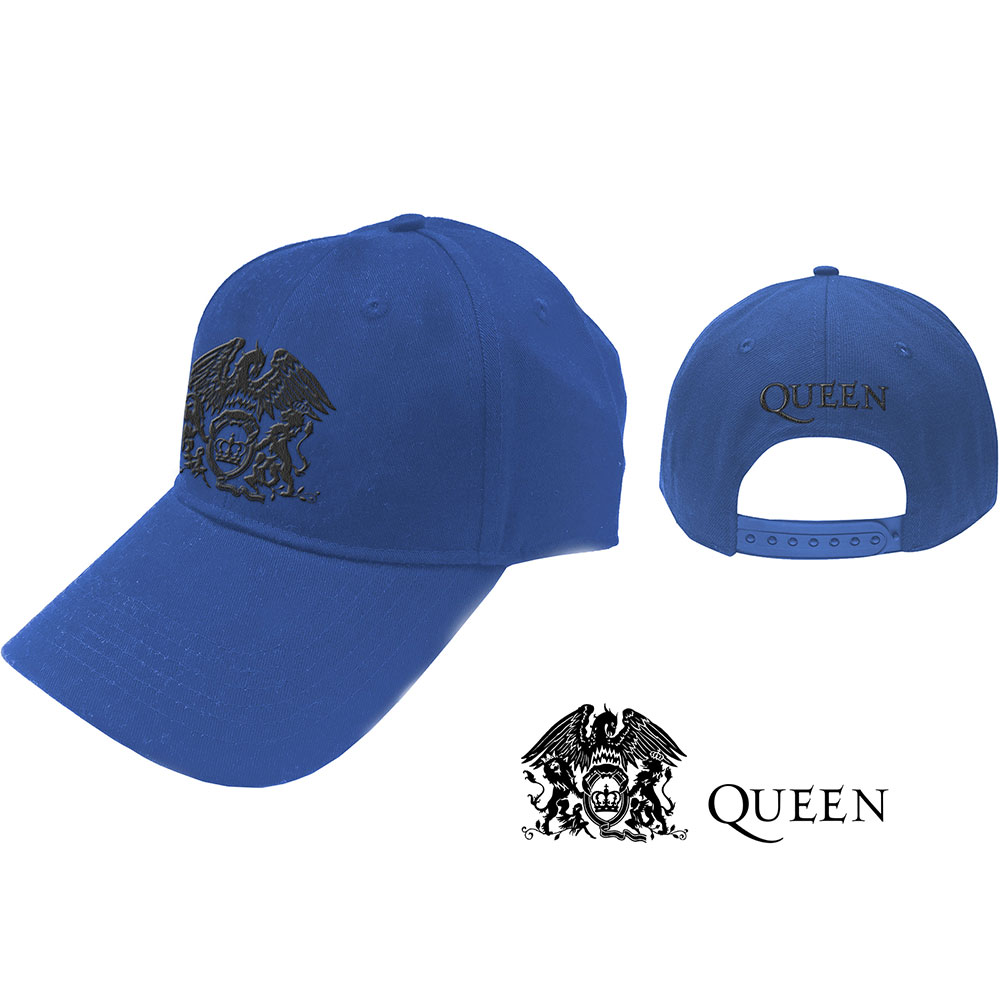 Queen - Black Classic Crest (Blue)