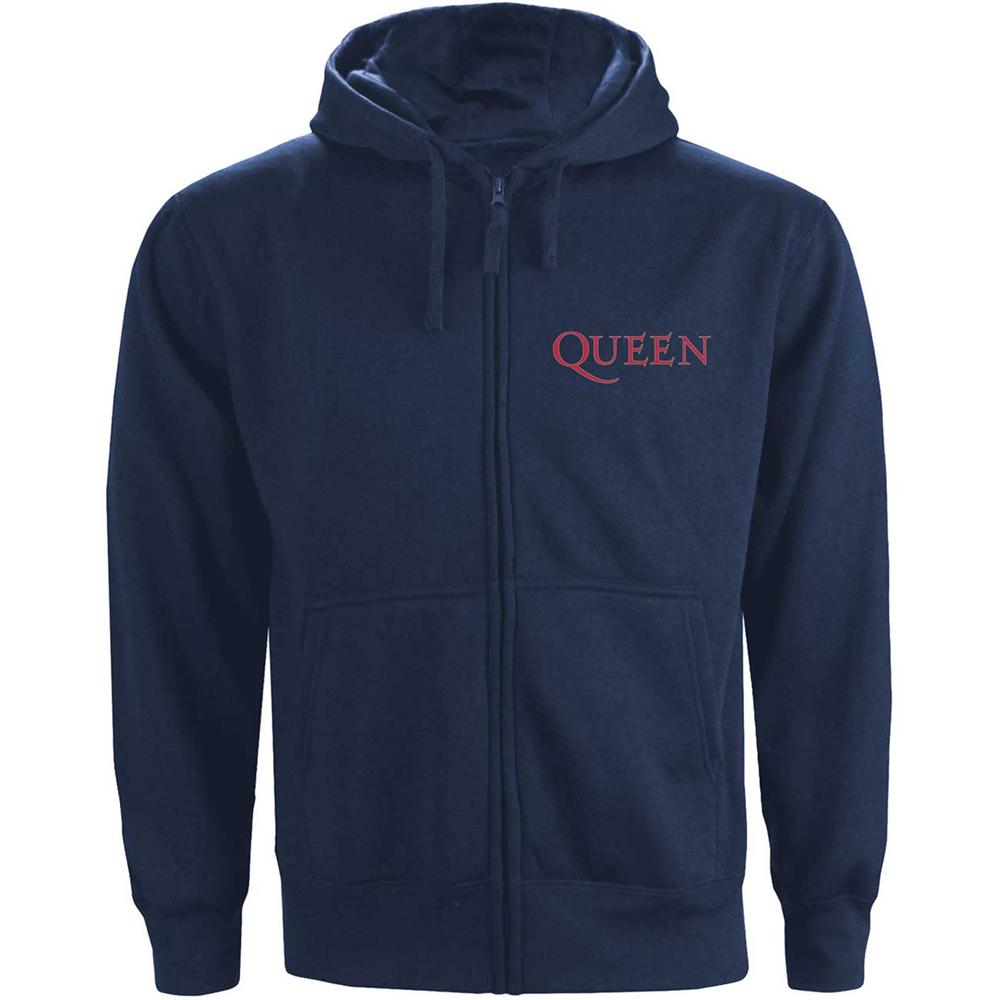 Queen - Classic Crest (Back Print) (Zip Hoodie)