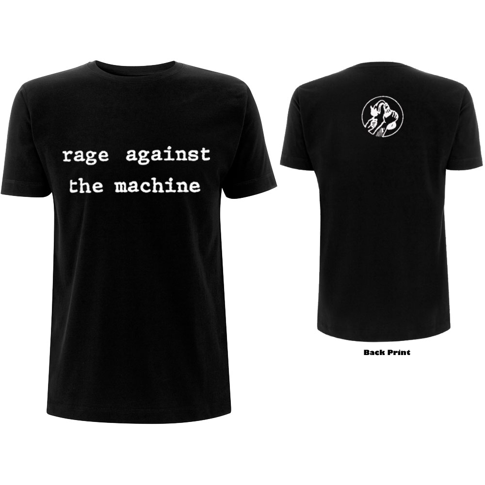 Bands Rage Against The Machine Newspaper Star M/änner T-Shirt schwarz Band-Merch