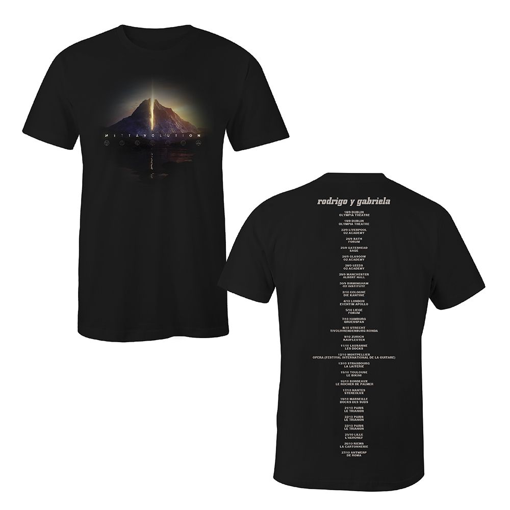 Rodrigo Y Gabriela - Mettavolution Album Tour T Shirt - EU / UK Tour 2019