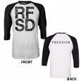 RFSD Raglan (White/Black) (USA Import Long Sleeve Shirt)