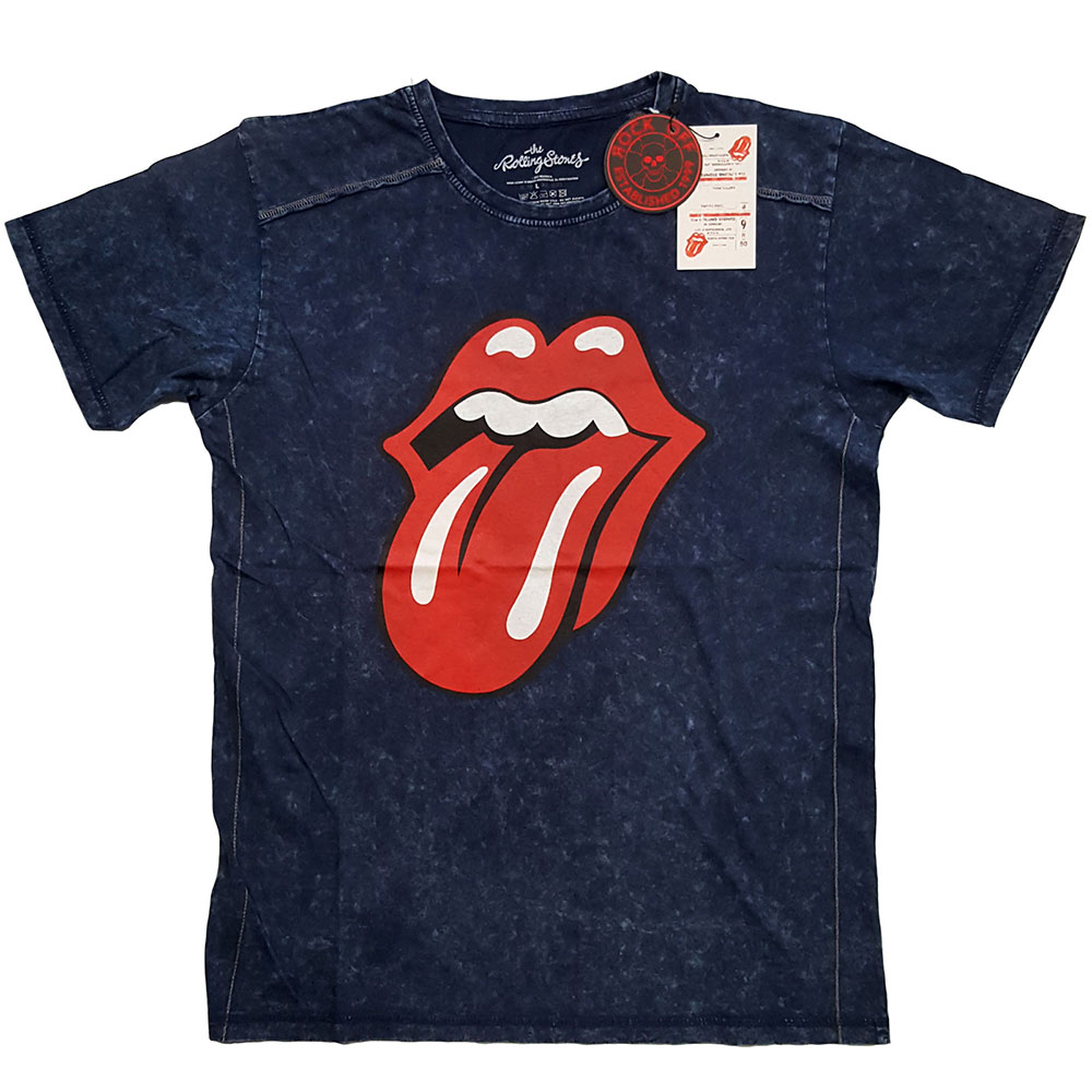 Rolling Stones - THE ROLLING STONES UNISEX T-SHIRT: CLASSIC TONGUE (SNOW WASH)