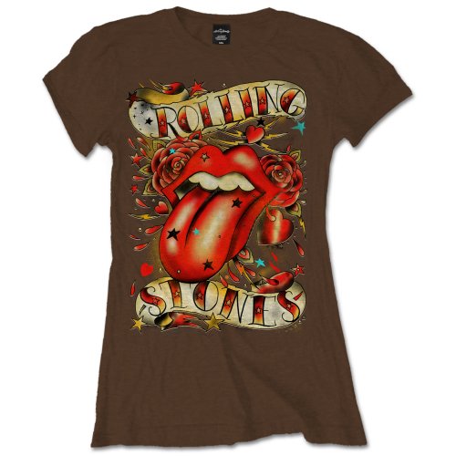 Rolling Stones - Tongue And Stars (Brown) (Women's)