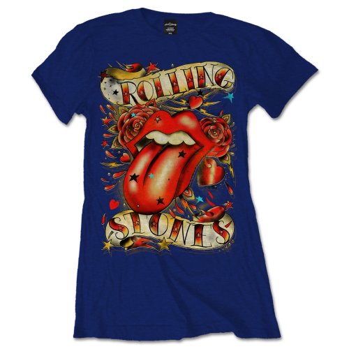 Rolling Stones - Tongue & Stars (Blue) (Women's)