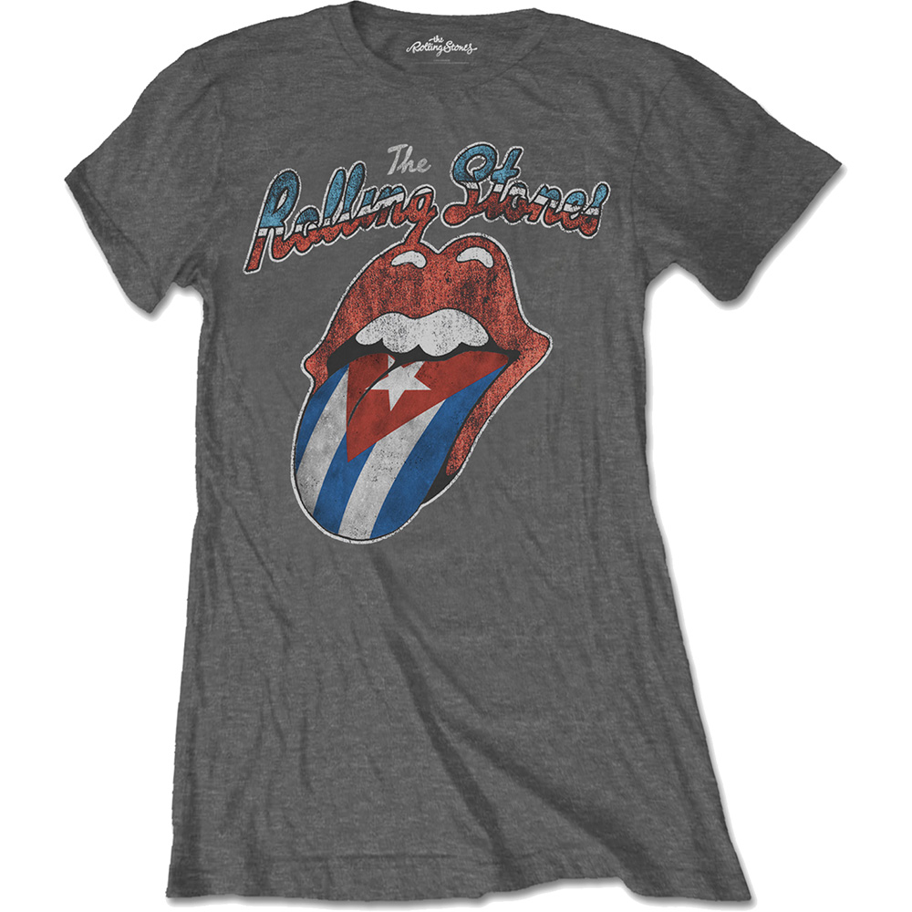 Rolling Stones - Rocks Off Cuba (Women's) (Grey)