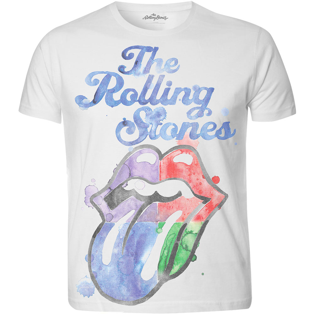 Rolling Stones - Watercolour Tongue with Sublimation Printing