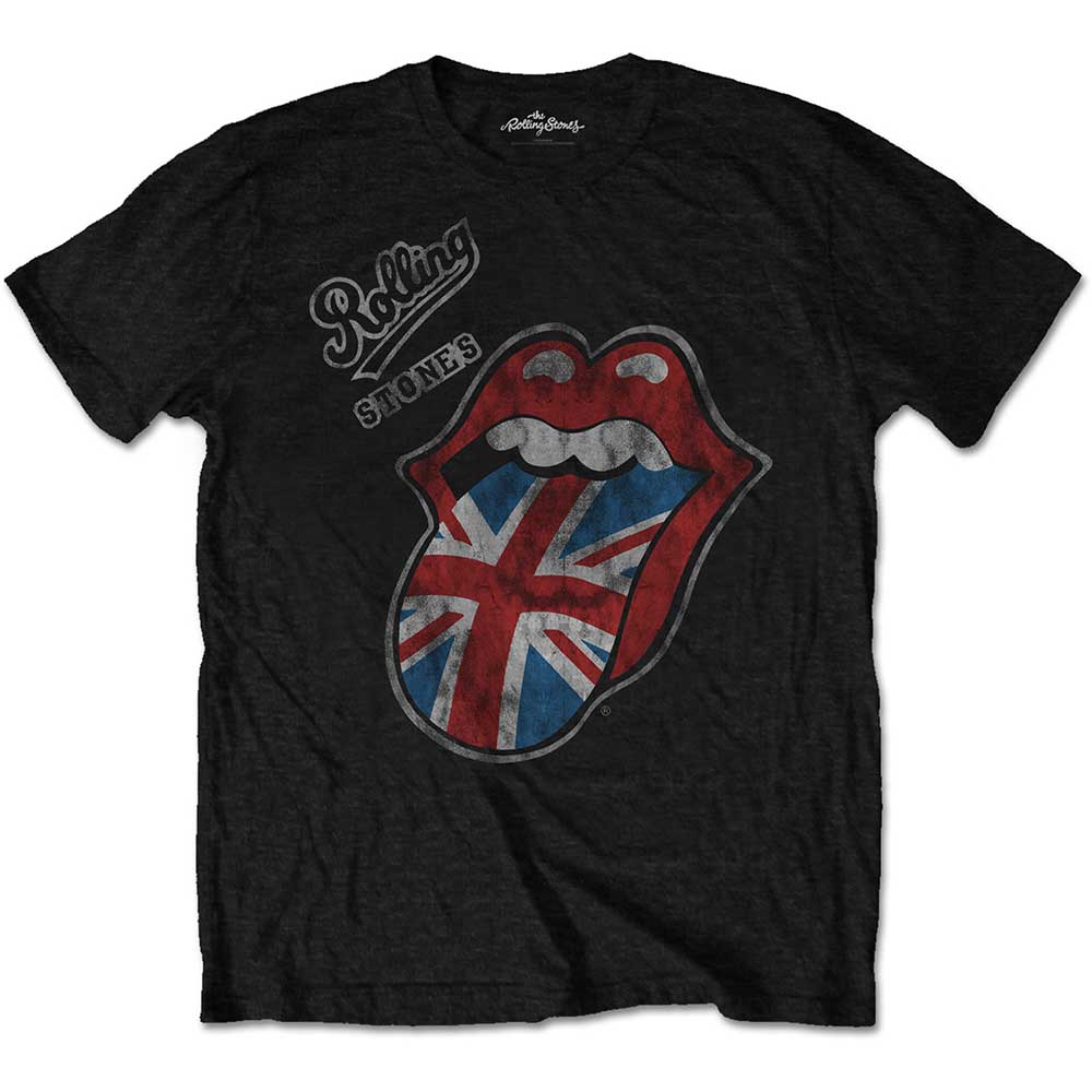 Rolling Stones - Vintage British Tongue (Soft Hand Inks) Black