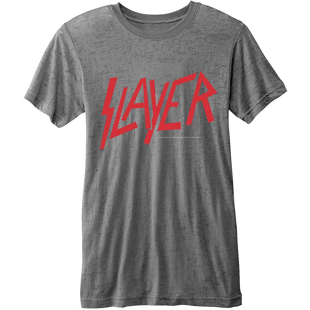 Slayer - Classic Red Logo (Grey Burnout)