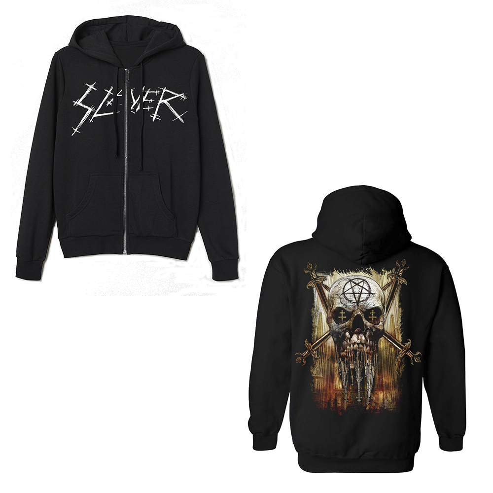 Slayer - Skull Crossed (Zip Hoodie)