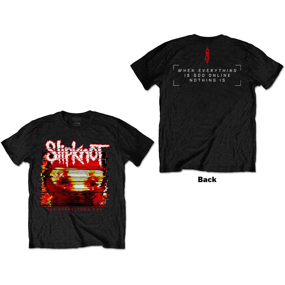 Slipknot - SLIPKNOT UNISEX T-SHIRT: CHAPELTOWN RAG GLITCH (BACK PRINT)