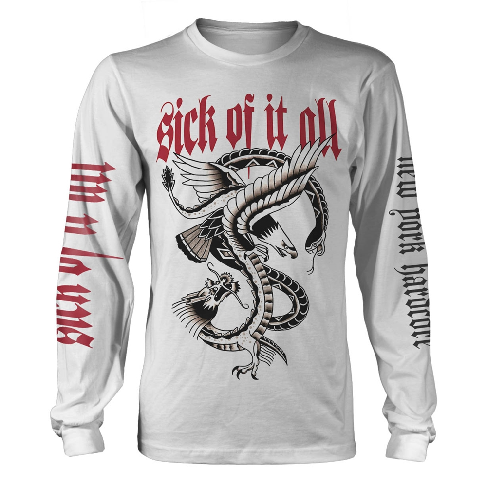 Sick Of It All - Eagle (White Longsleeve T-Shirt)