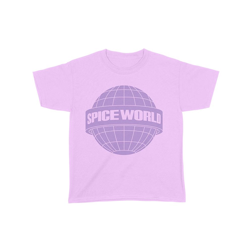 Spice Girls - Pink Spice World Globe Logo Kids Tee