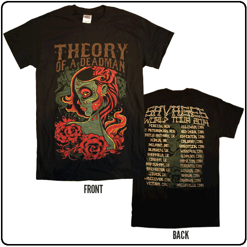 Theory of a Deadman | Deadgirl - World Tour | T-Shirt | The Official ...