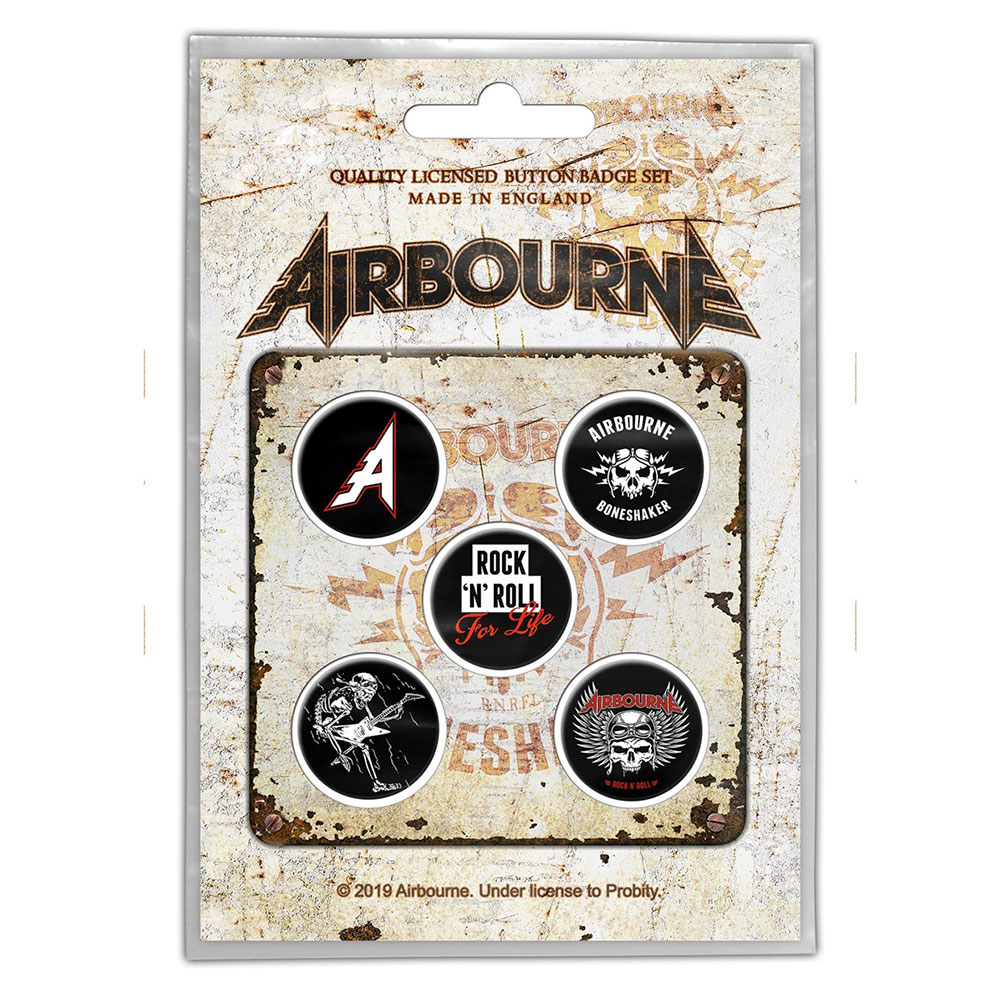 Airbourne - Boneshaker (Button Badge Pack)