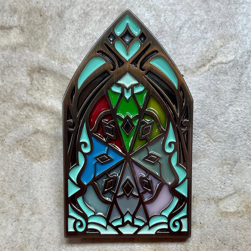 Angels Scapes - Prifddinas Stained Glass Window Pin