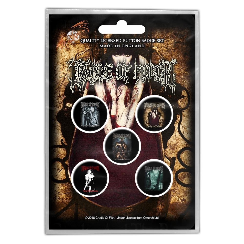 Cradle Of Filth - Albums (Button Badge Set)