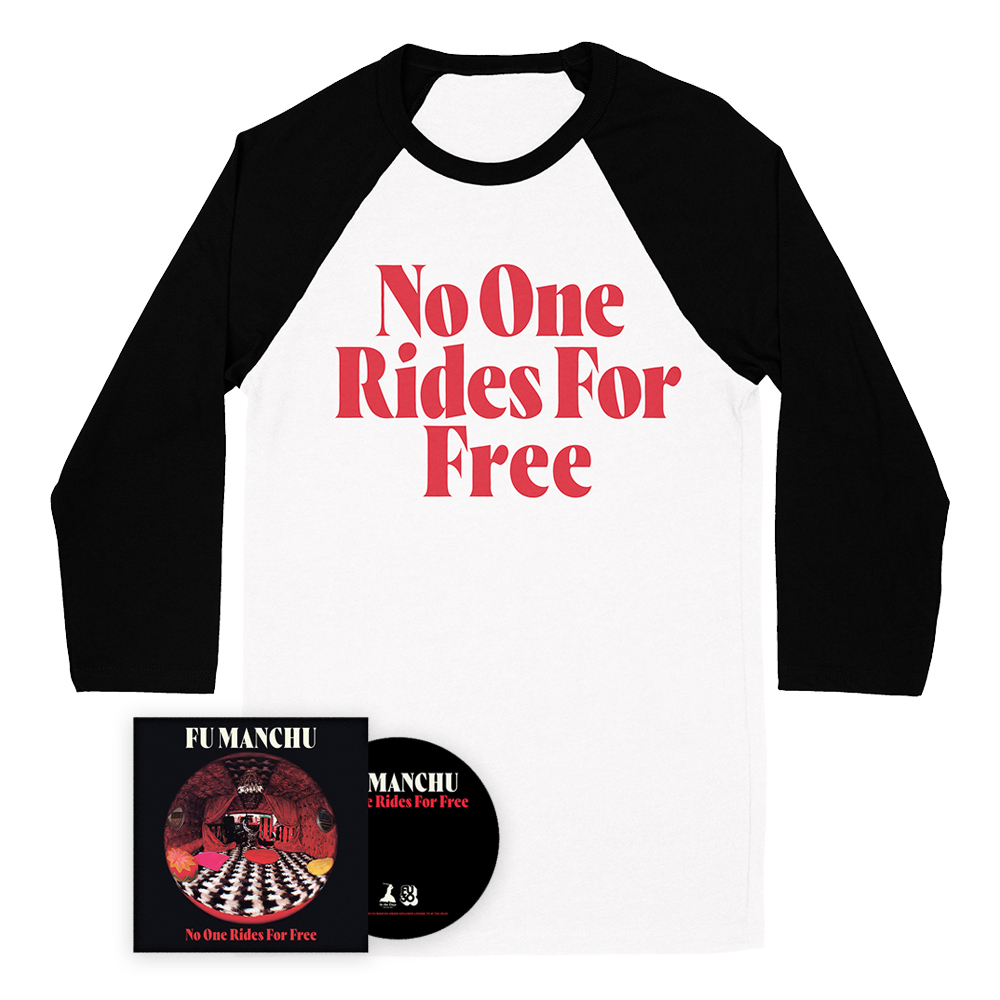 Fu Manchu - No One Rides For Free CD x No One Rides White Raglan Bundle 