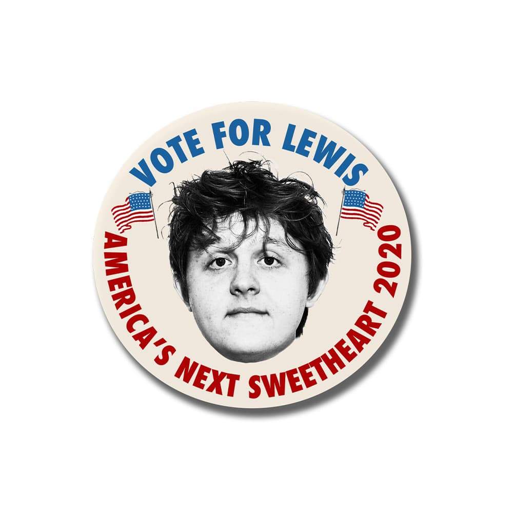 Lewis Capaldi - Vote For Lewis pin badge