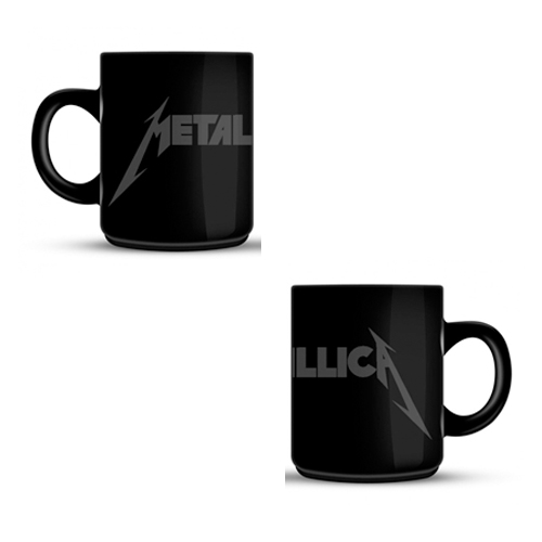 Metallica - Grey Logo  (Black Mug)