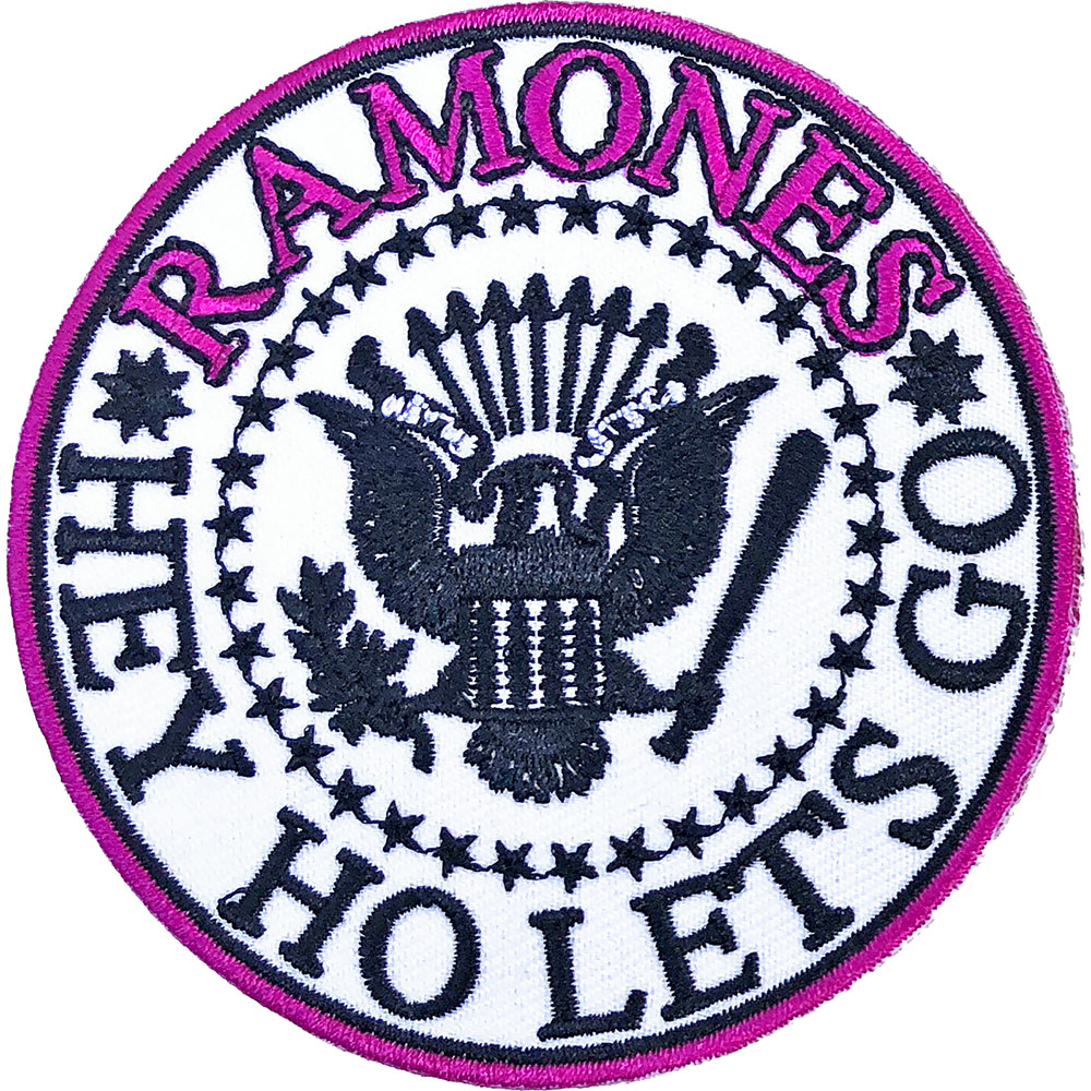 Ramones Hey Ho Lets Go Embroidered Iron On Patch Officially Licensed P63-I