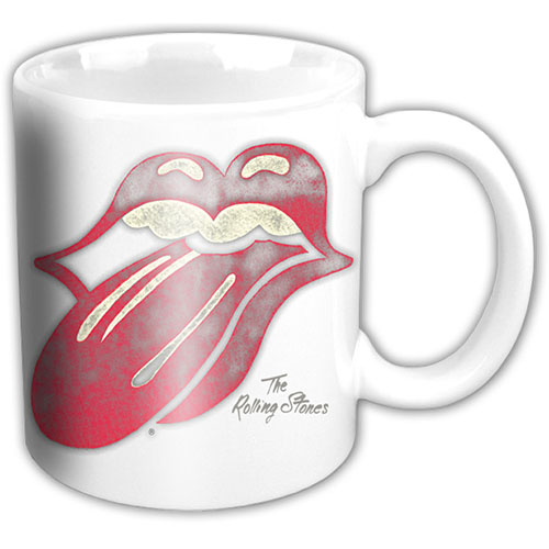 Rolling Stones - Vintage Tongue (White)