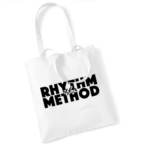 The Rhythm Method - White The Rhythm Method Logo Tote Bag