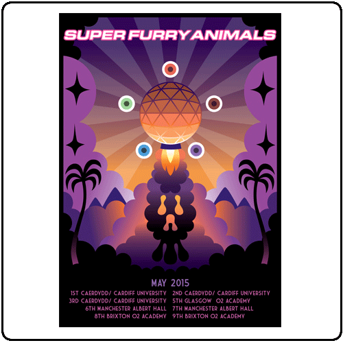 Super Furry Animals - 2015 Tour Poster (Digital Print) A2