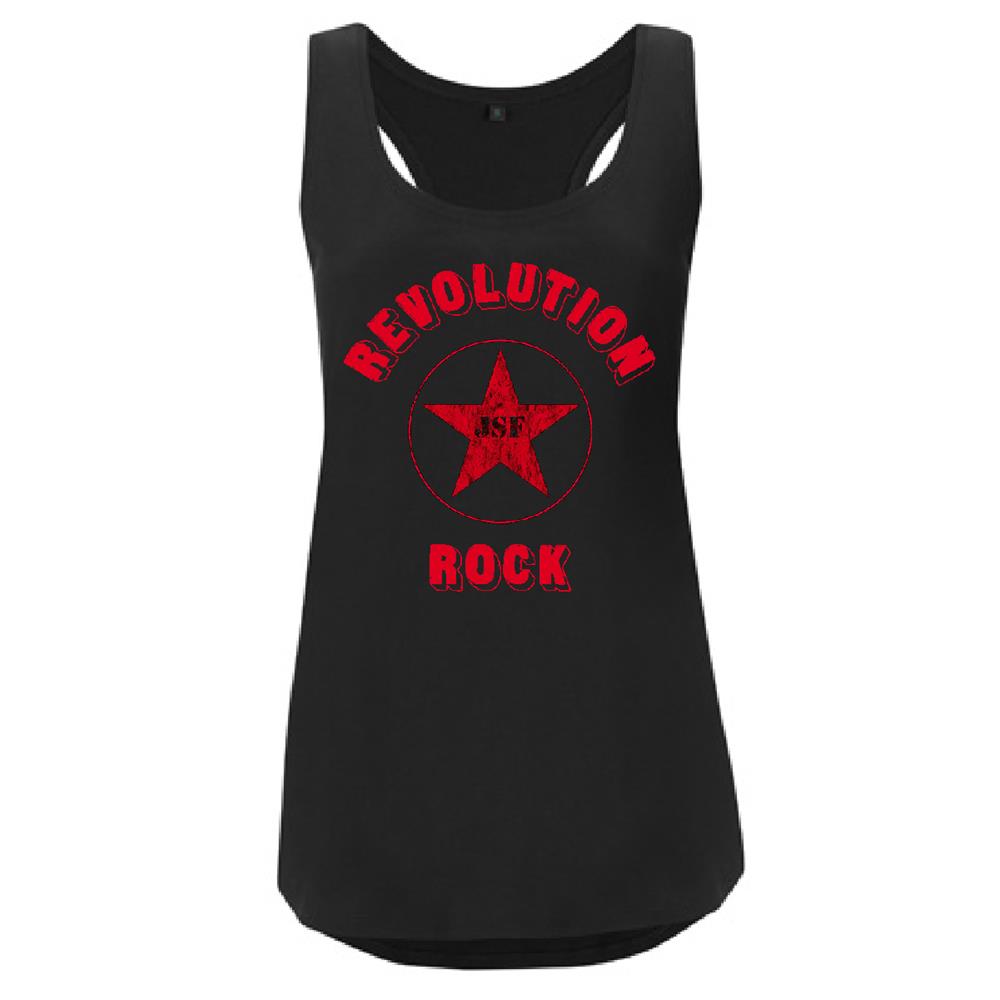 The Joe Strummer Foundation - 'Revolution Rock' Women's Racerback Vest with Black & Red Print