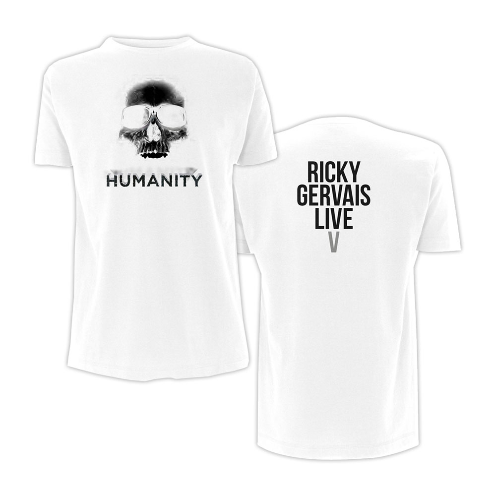 Ricky Gervais - Humanity Tour Skull Sunglasses (White)