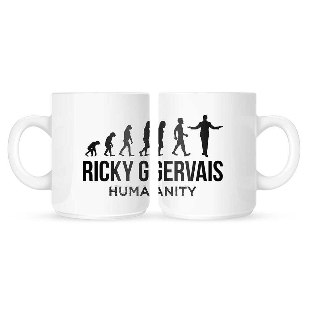 Ricky Gervais - Humanity Tour Pose (White)