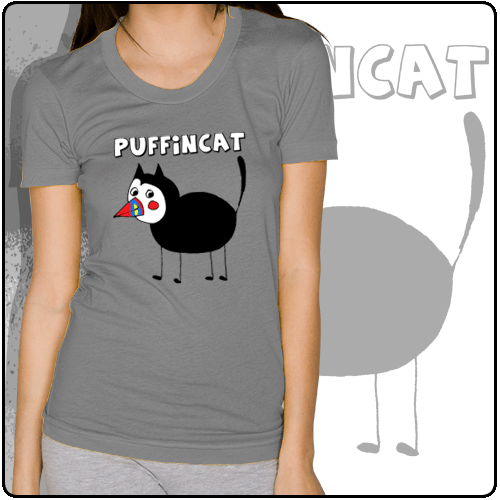 Puffincat - Cat (Womens Grey)